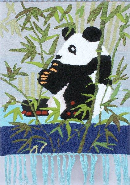 热销壁毯 手工艺术挂毯 挂画 熊猫 经典 客厅壁