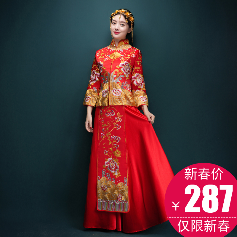 正品[旗袍 现场图片]织锦缎旗袍美女图片评测 捆