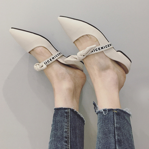 时尚字母蝴蝶结外穿凉拖