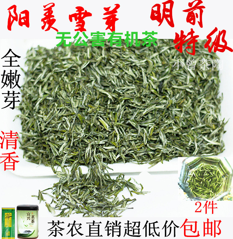 2016宜兴绿茶阳羡雪芽茶叶特级散装新茶炒青茶宜南山区产125克