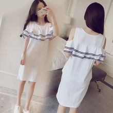 睡裙可爱卡通睡衣休闲连体纯棉质甜美睡裙2017 夏季少女莫代尔短袖