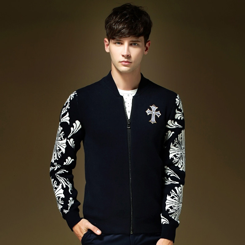 淘宝网新款巴洛克男装秋装<em>男士休闲针织衫</em>毛衣