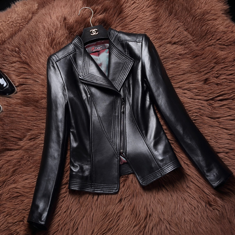 正品[女 皮衣 羊皮]真皮皮衣女短款羊皮评测 欧
