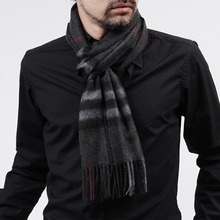 异族日本代购 BURBERRY/博柏利 2017秋正品男英伦全羊绒格子围巾