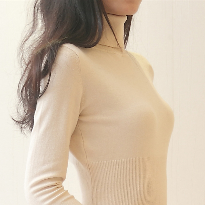 2014打底毛衣女秋冬新款韩版套头修身高领打底衫显瘦贴身穿超柔软