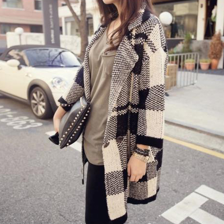 淘宝网2014女装新款秋装<em>英伦风大格子</em>外套薄