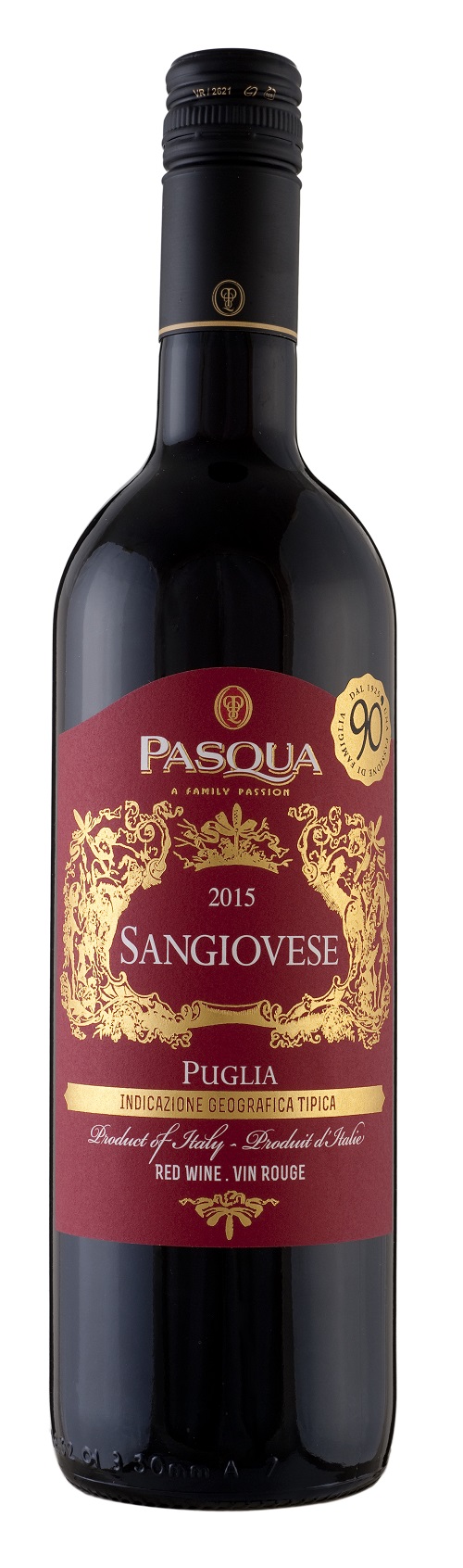 意大利进口sangiovese di puglia干红葡萄酒750ml桑娇维塞红酒