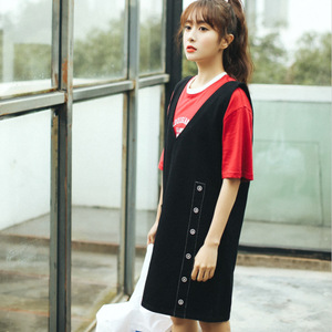 【纽扣牛仔背带裙图片】纽扣牛仔背带裙图片大