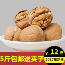 包邮 新货新疆特产阿克苏薄皮大核桃纸皮孕妇大核桃500g生核桃5斤