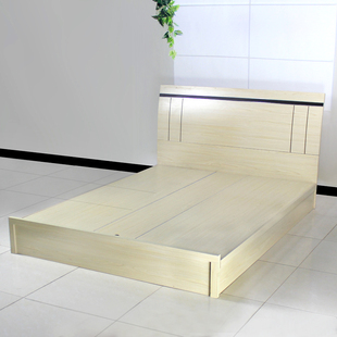 成套家具 卧室家具套装 双人床 床头柜 > 简约现代环保实木颗粒板1