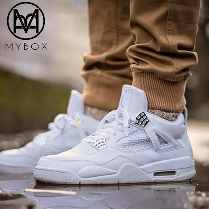 上尚air jordan 4 pure money aj4 白银 纯白 篮球鞋 308497-100