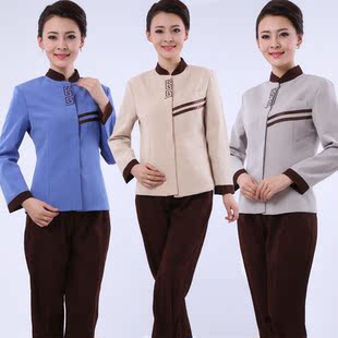 工作服 长袖保洁服 酒店宾馆春秋保洁pa工作服 保洁工作制服服务员工