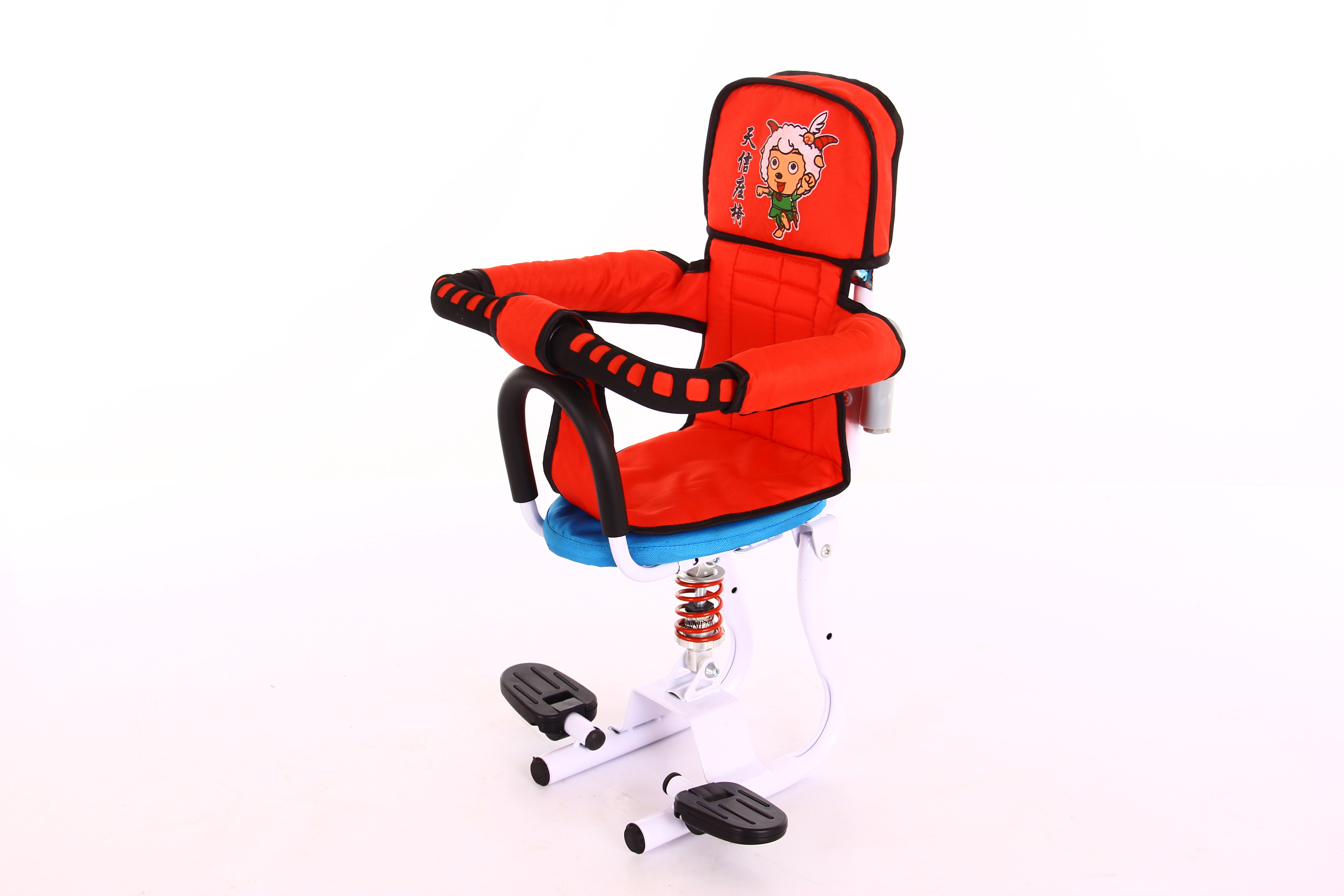 电动车儿童座椅前置踏板车全包围座椅电瓶车宝宝婴幼儿减震前座椅
