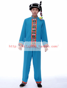 服装 傣族男装 云南少数民族服装 傣族服饰男 傣族葫芦丝演出