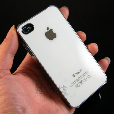 iphone 4 4s 5 5s 手机壳 白色原色防刮玻璃外壳 壳子 苹果手机壳