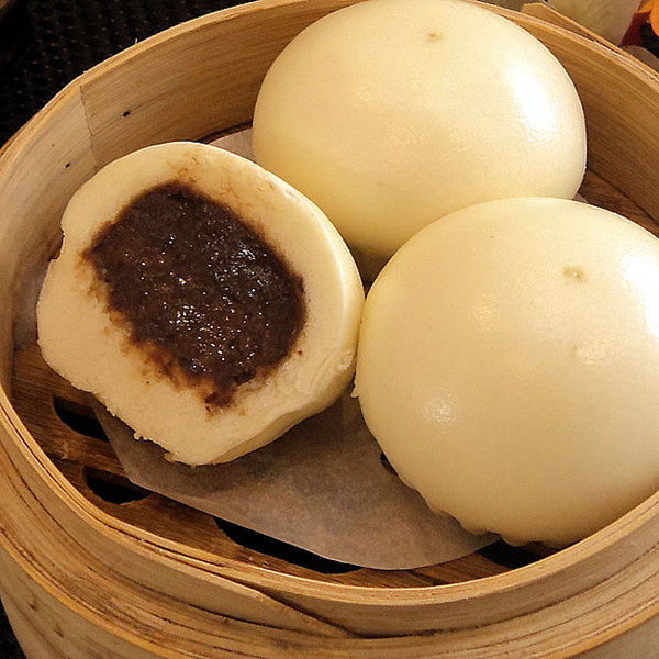 新品特价 潮汕美食广式点心~早茶 豆沙包 12只装一包