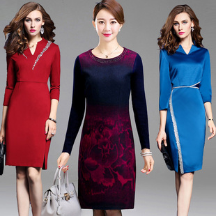 夜店女装冬2016性感潮低胸连衣裙项链挂脖包