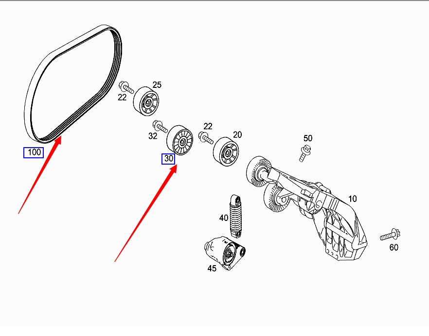 适用于奔驰a160 150a190 a180 a200 b180 b200皮带轮导向轮过渡轮