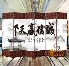 玄关卧室简约现代折叠移动布艺酒店隔断墙 中式屏风隔断客厅折屏