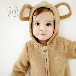 秋冬婴儿加厚外套外出服