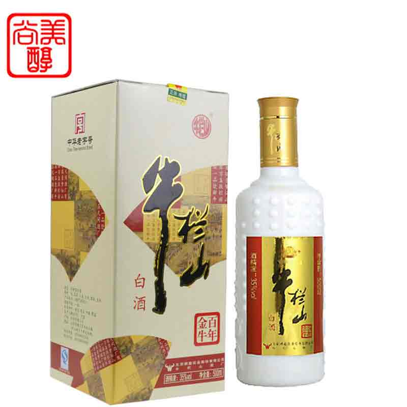 北京牛栏山二锅头酒 百年金牛酒 35度低度白酒500ml*6