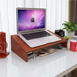 办公室台式电脑增高架 桌面收纳仿实木笔记本