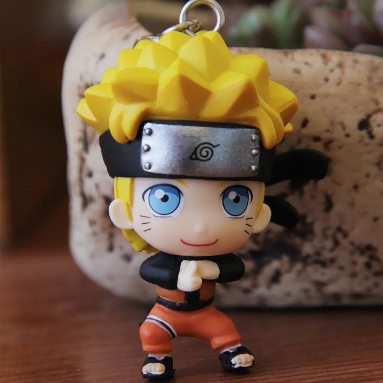 火影忍者汽车钥匙扣挂件 q版鸣人公仔书包挂饰卡卡西动漫周边手办