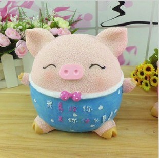 储蓄罐树脂可爱存钱罐男女生日礼物小孩宝宝最爱礼品 大号猪头创意