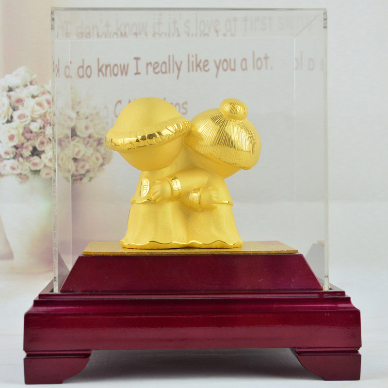 高档创意送父母长辈金婚银婚结婚新婚纪念日周年礼物贺寿礼品摆件
