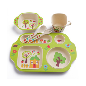 竹纤维儿童餐具套装