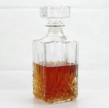 洋酒瓶红酒瓶干瓶装 玻璃瓶白兰地瓶酒柜无铅玻璃瓶1000ml摆件 热卖