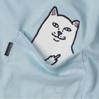 【多色现货】ripndip lord pocket tee 中指猫咪 贱猫短袖 t恤tee