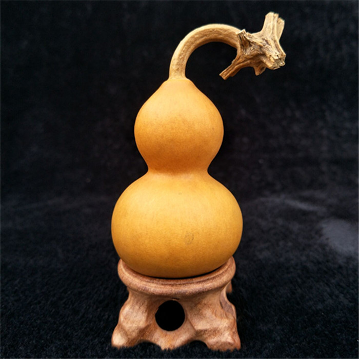 天心阁新品免邮手捻小葫芦草里金手把件二至四厘米带龙头文玩饰品