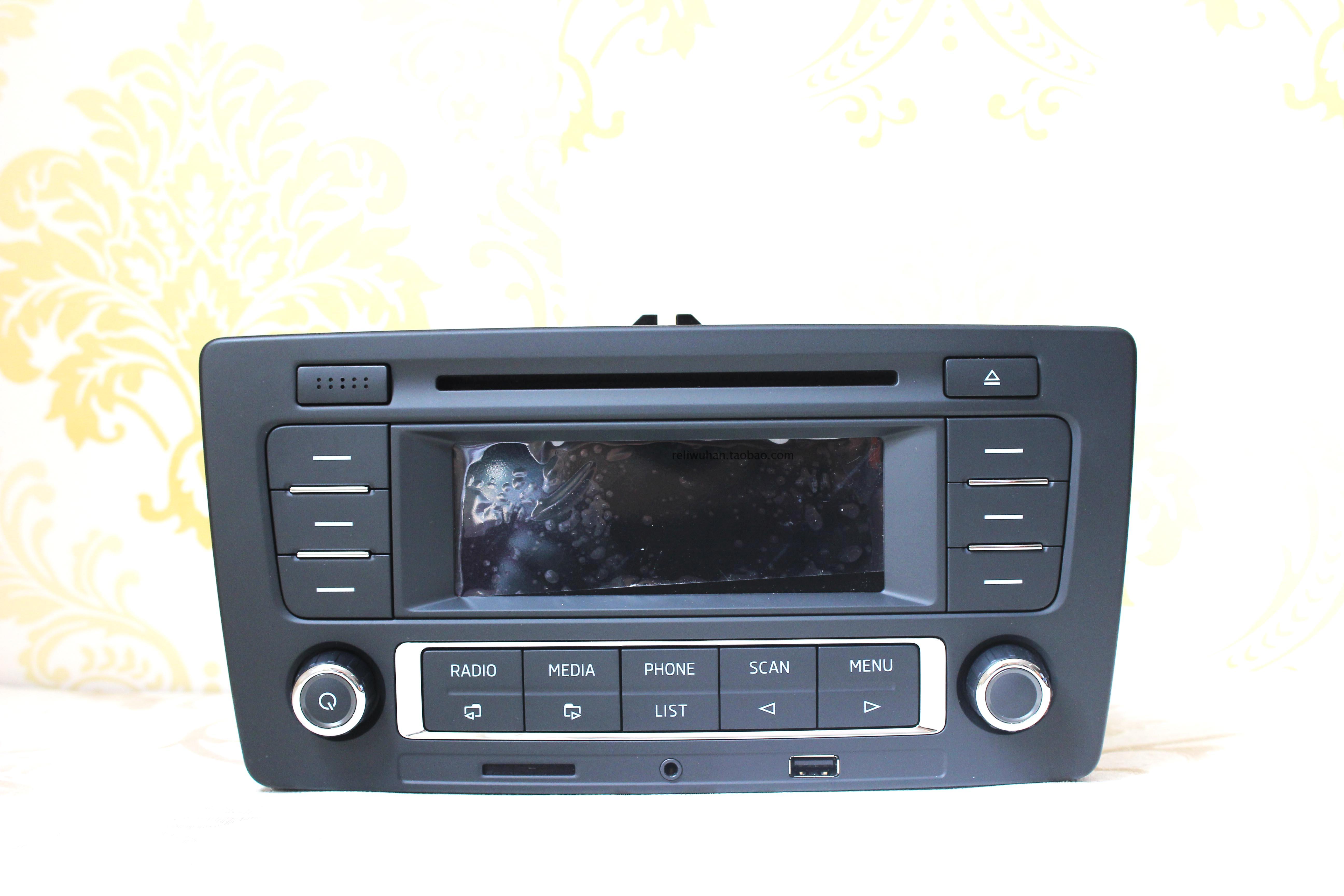 16款斯柯达野帝cd机带usb/sd/aux 蓝牙电话原车车载cd机原装件