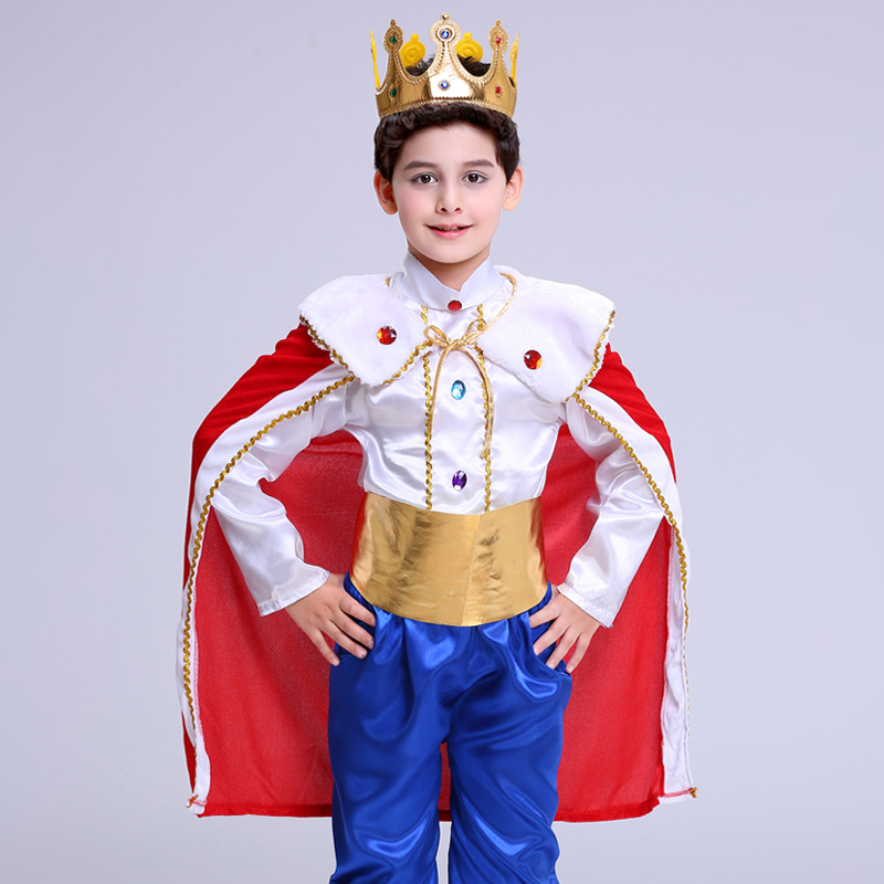 万圣节儿童服装男童披风表演演出服国王王子cosplay魔法礼服