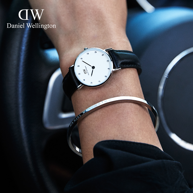 手镯女士 开口镯 手表简约配饰DW金色饰品_手