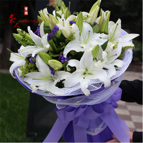 株洲鲜花店同城速递湘潭11/19朵紫玫瑰鲜花生日周年纪念花店送花