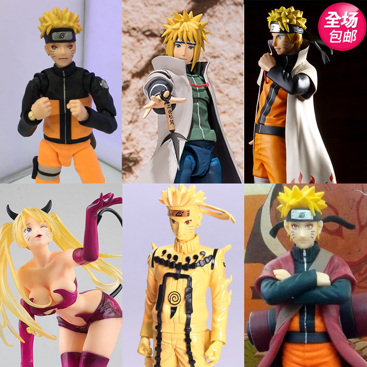 特惠现货火影忍者魂限定版shf漩涡鸣人佐助 水门可动手办动漫模型