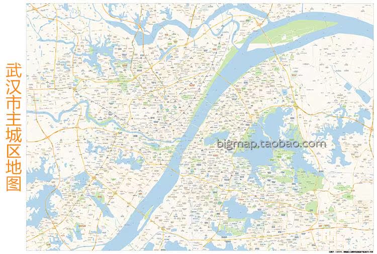 武汉市主城区街道map高清定制房地产中介大楼快递公司