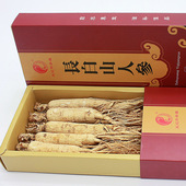 东北特产吉林长白山人参白参生晒参干人参全须片泡酒料100克礼盒