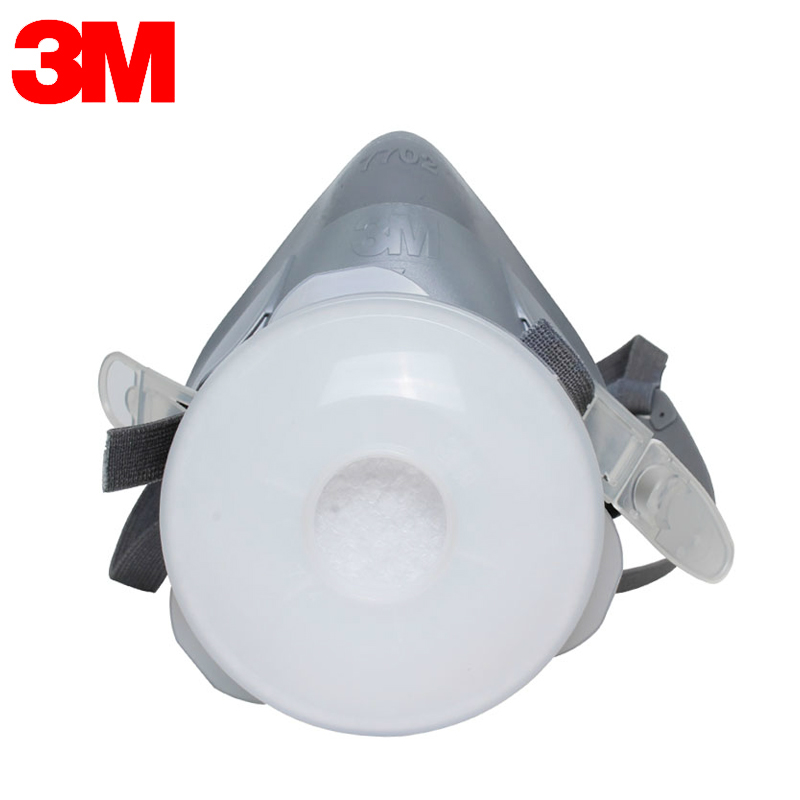 3m 7702硅胶防毒面具/防尘防毒口罩/喷漆专用/防有机气体口罩
