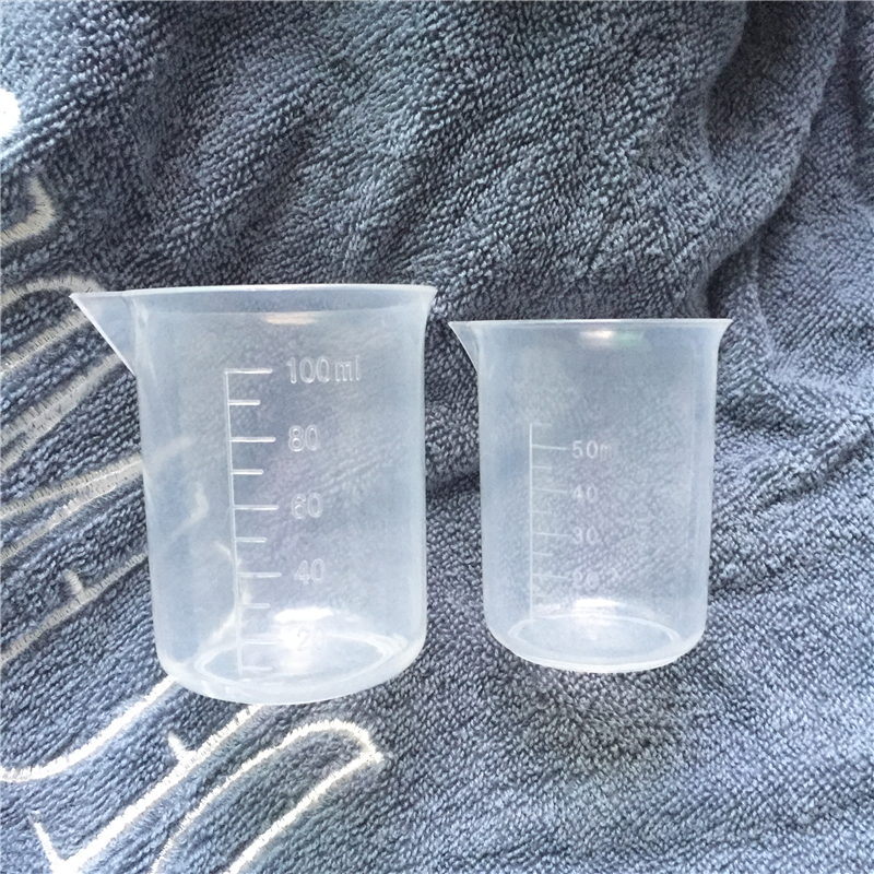 50ml量杯100ml毫升塑料量杯/烧杯带刻度/调ab胶水体积比例2.5:1