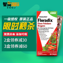 片剂84片含叶酸Floradix女性补铁补气血孕期备孕 salus德国铁元