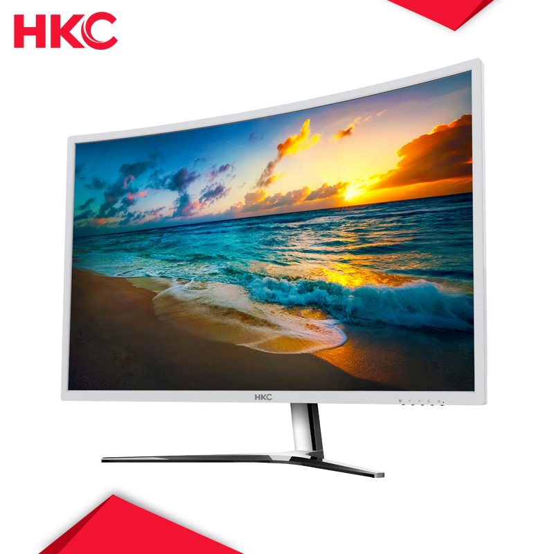顺丰包邮 hkc c4000 24英寸曲面显示器23白色超薄电竞