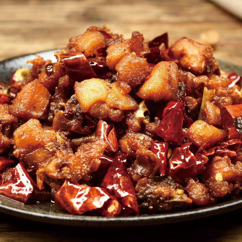 粗卤 新鲜香辣冷吃兔肉干兔丁 四川自贡特产麻