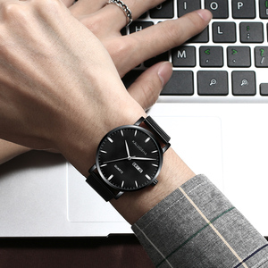 青年防水钢带手表