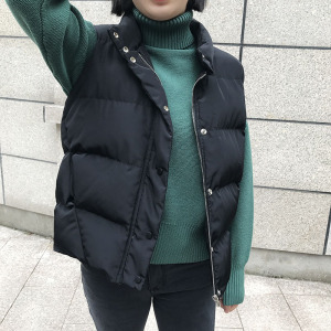 羽绒棉马甲女冬短款 