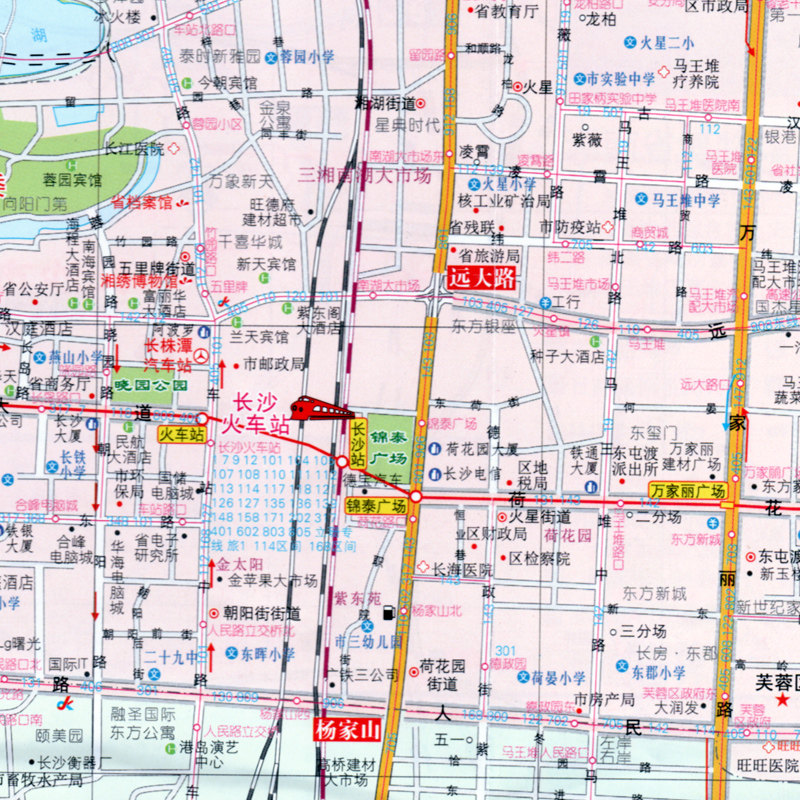 湖南地图出版社 湖南省长沙市地图 长株潭地图 自驾游交通旅游
