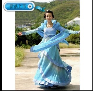 影视古装仙剑奇侠传三龙葵广袖流仙裙演出服舞台装COS/DS写真服装
