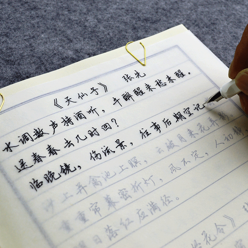 南国书香成人行楷书凹槽字帖男女生练字本速成钢笔硬笔行书练字帖